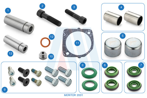 Caliper Guías & Seals Kit de reparación